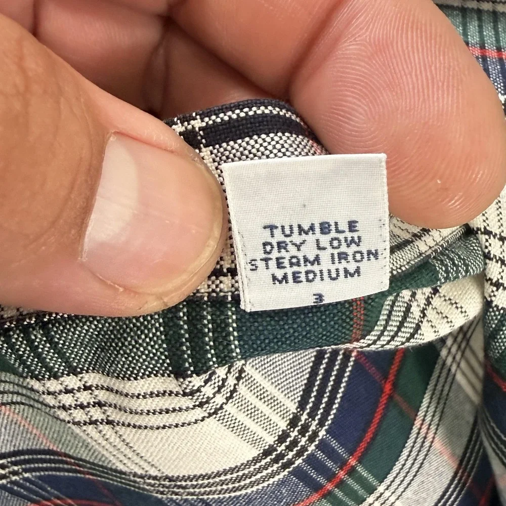 Ralph Lauren Shirt Mens Large Green Blue Plaid Blaire Button Down Cotton